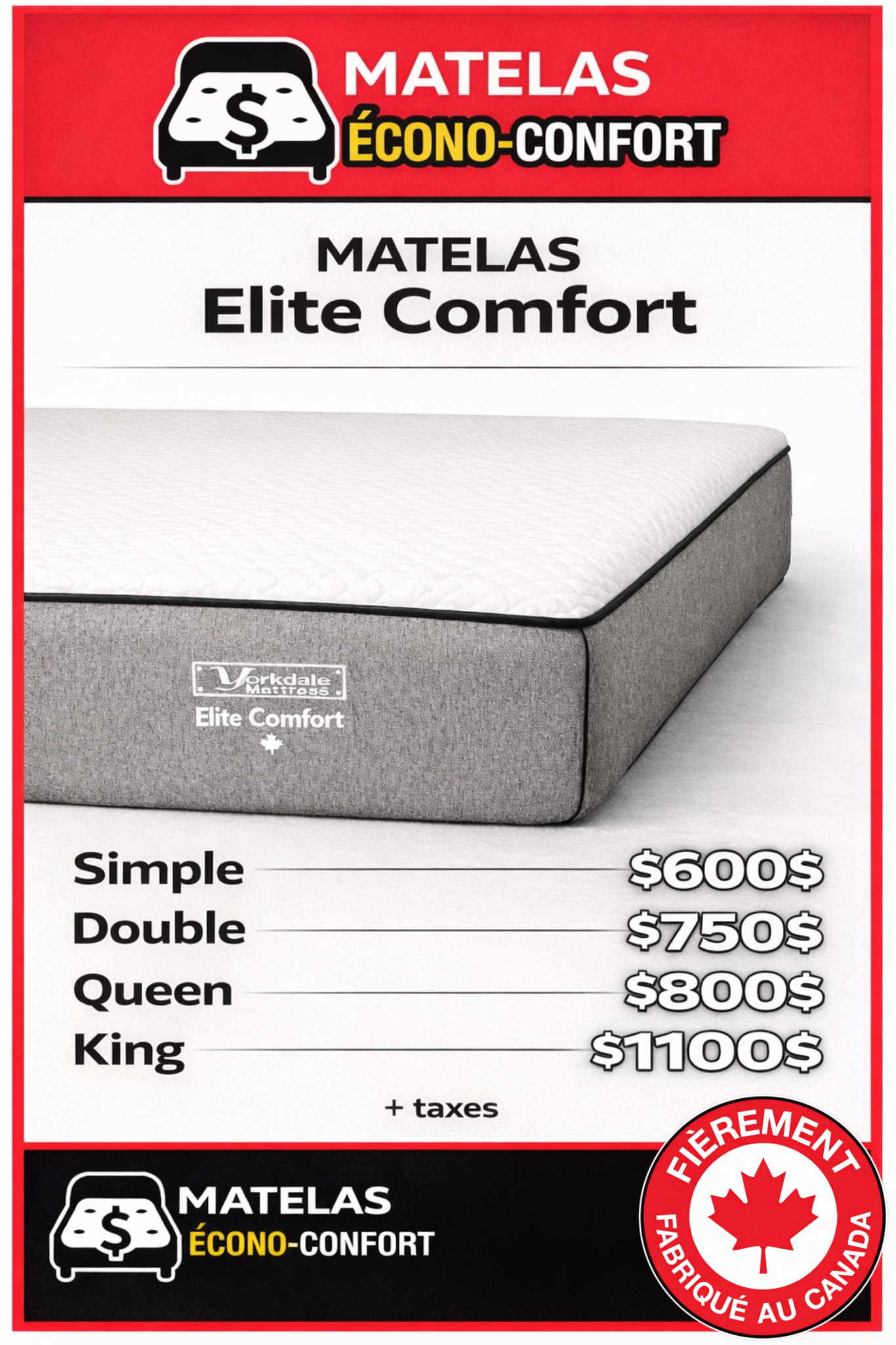 Matelas Élite Confort