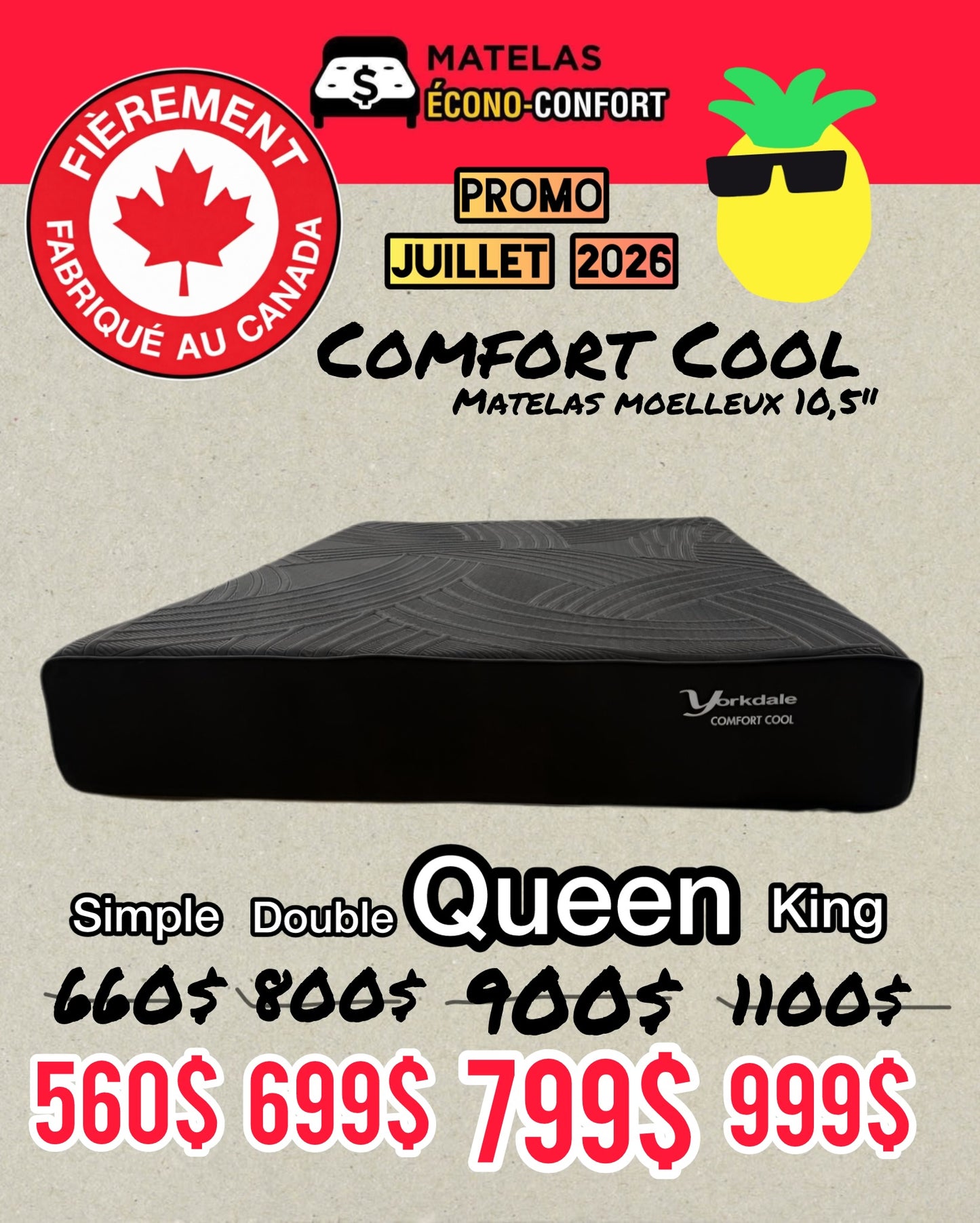 Matelas Confort Cool